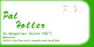 pal holler business card